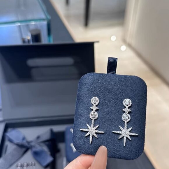 APM Monaco Pavé Météorites & Circles Drop Earrings - Picture 3 of 6